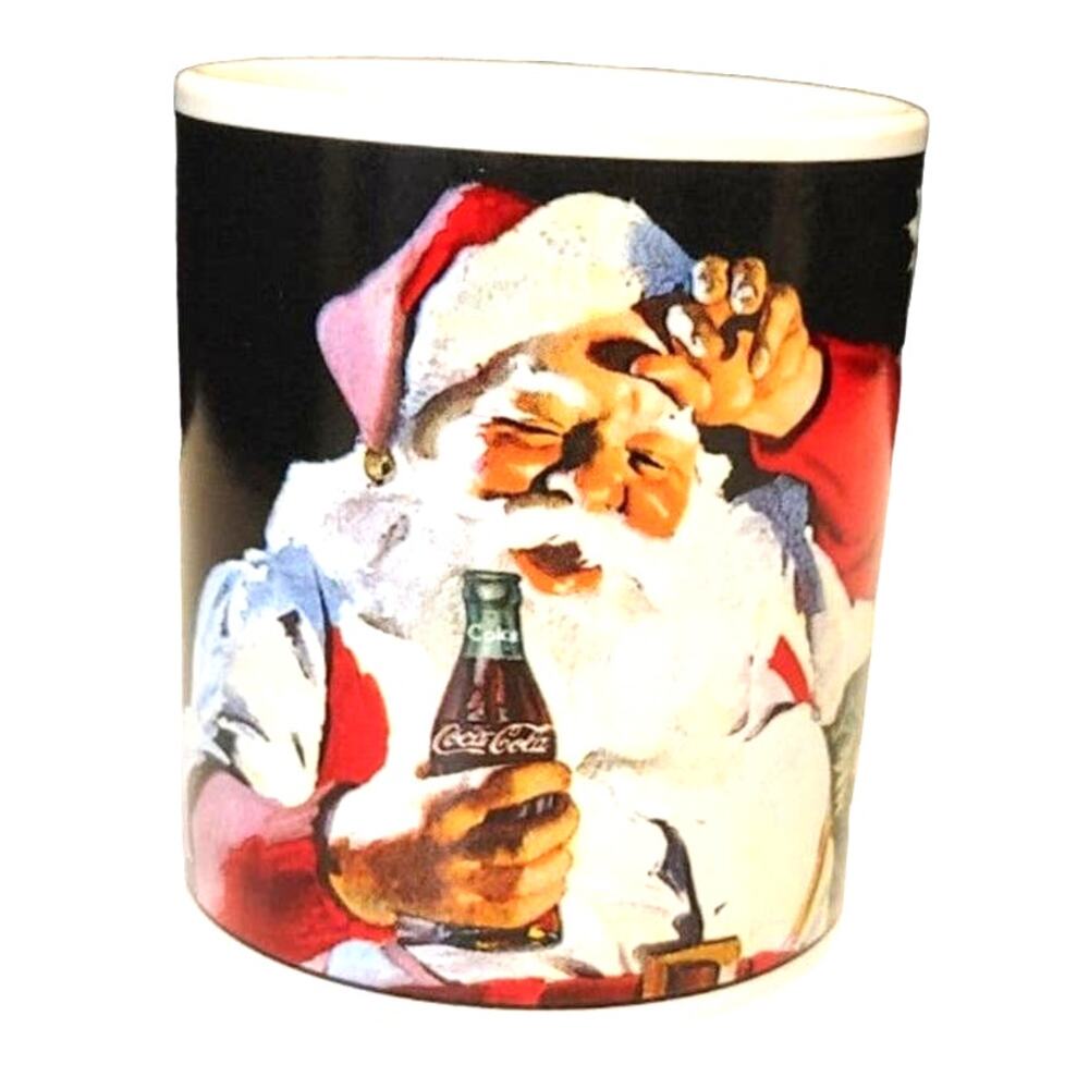 Coca Cola Christmas Santa Claus Set Stoneware Mug Coffee Cup